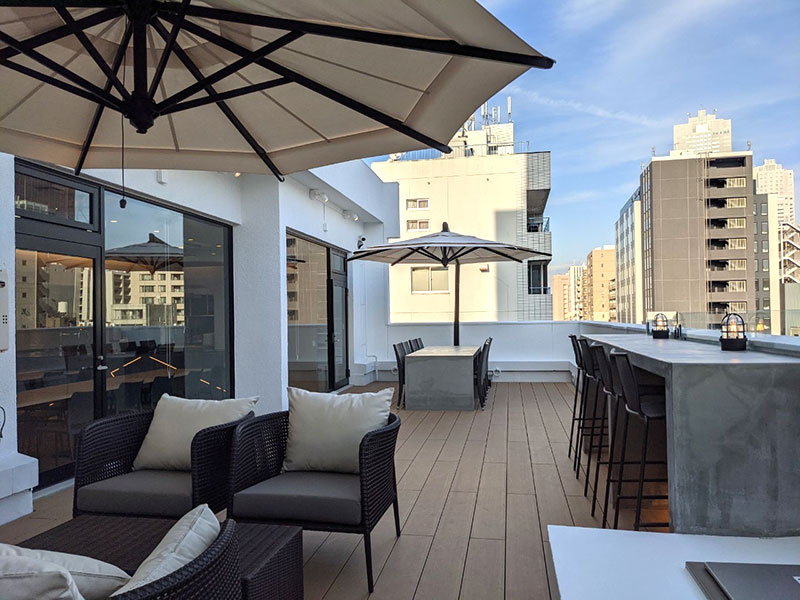 アースキッチン築地のテラス写真①